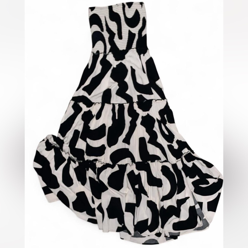 Abel the label— long black and white maxi sleeveless dress - Picture 2 of 3